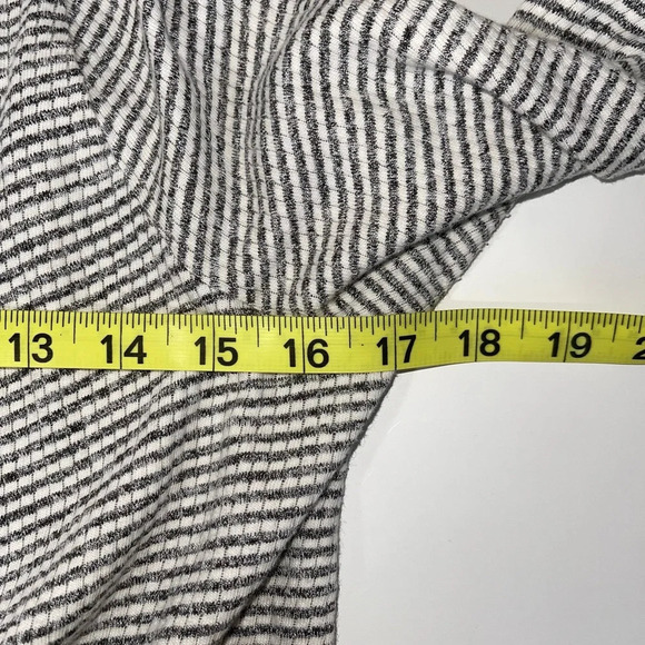 Maurices Gray & White Striped Button Open Front Cardigan Medium Women’s - Picture 8 of 12